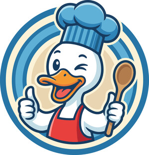 卡通厨师鸭形象展示