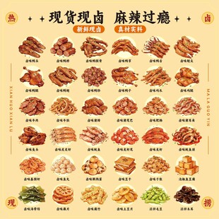卤味展板海报美食