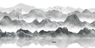 中式水墨山水