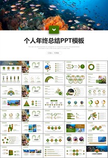 海底世界水族馆动态PPT模板