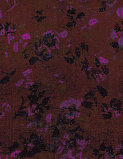 深棕底紫色花卉图案布料