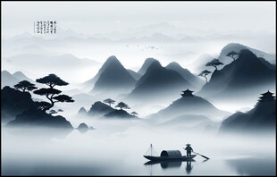 新中式水墨画