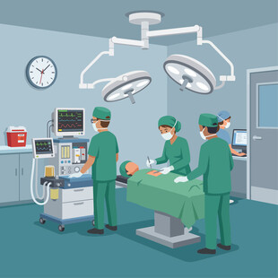 手术室中的医生手术场景