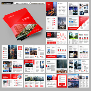 红色企业宣传册