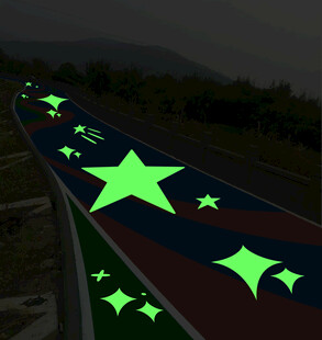 夜光星星装饰的梦幻道路