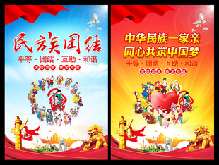 民族团结宣传海报