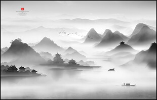 水墨山水画