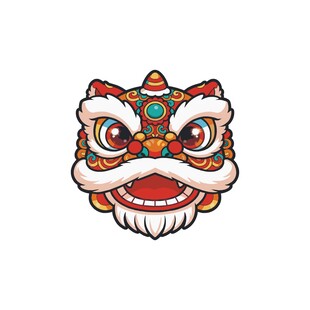 传统舞狮头图案设计