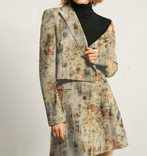 手绘花  数码印花 香云纱