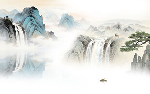 别墅 意境山水新画 TIF分层