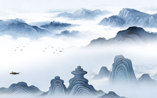 爆款 意境山水新画 TIF分层