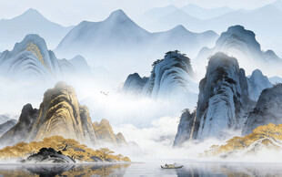 新传 意境山水新画 TIF分层