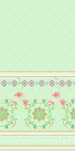 清新花卉边框背景图