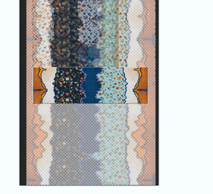 多彩拼布图案装饰织物