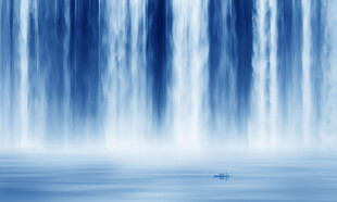 高清瀑布山水画