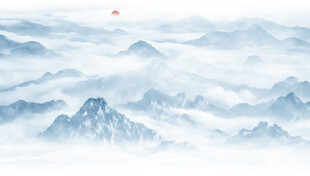 唯美山水意境装饰画