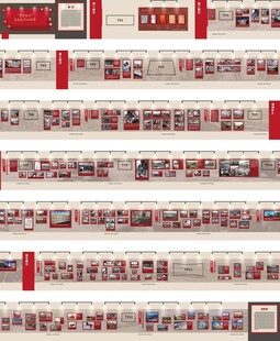 企业风采发展历程展厅文化墙