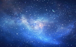 蓝色星空图