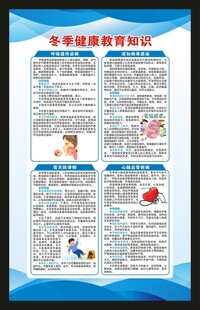 冬季健康教育知识海报