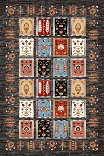 复古拼布图案地毯设计