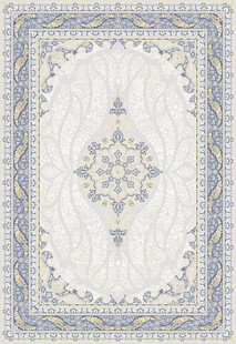 蓝白花纹精美地毯图案