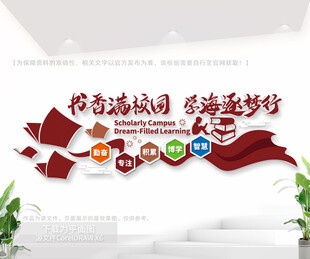 校园阅览室文化墙