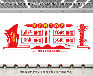 坚定四个自信文化墙