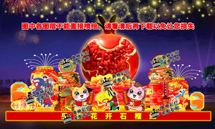 民族团结马年彩灯