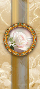 玄关玫瑰形象墙