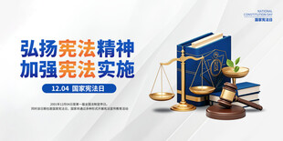 弘扬宪法精神法律元素图