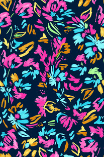 多彩花卉图案布料纹理