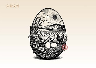 鸡蛋插画