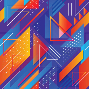 几何抽象多彩图案背景
