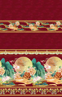 中式古典花纹装饰图案汉服