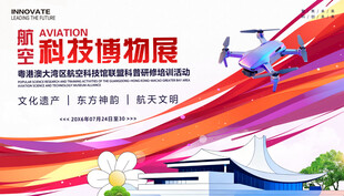 航空无人机展板