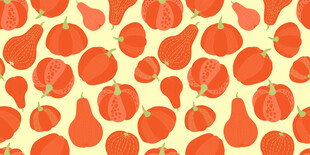 橙色水果图案背景纹理