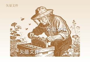 手绘插画版画