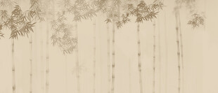 新中式简约竹子屏风背景