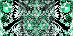 绿色花卉几何图案纹理