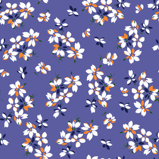 紫色底小碎花花卉图案