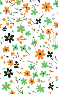 清新花卉图案背景图