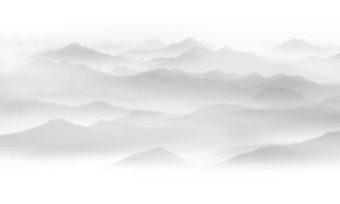 简约酒店水墨山水背景壁画壁纸