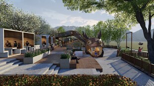 现代庭院景观设计效果图