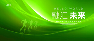 绿色高级会议主题论坛展板