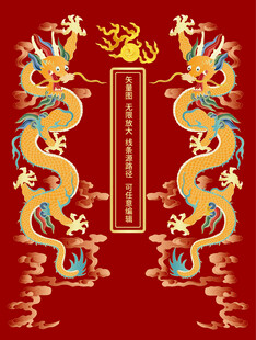 祥瑞双龙戏珠龙纹包装