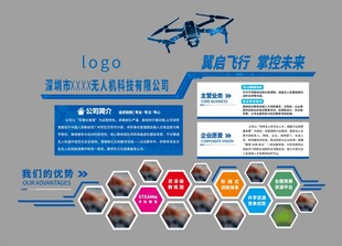 无人机培训公司文化墙