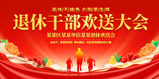 退休欢送会展板