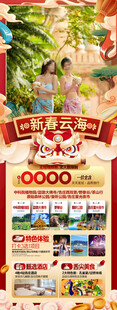新年春节云西双版纳旅游海报