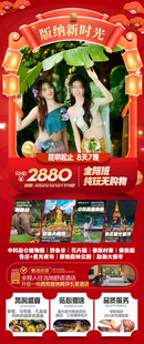 新年春节云西双版纳旅游海报