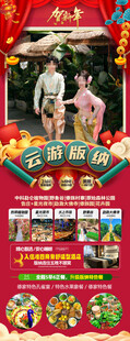 新年春节云西双版纳旅游海报
